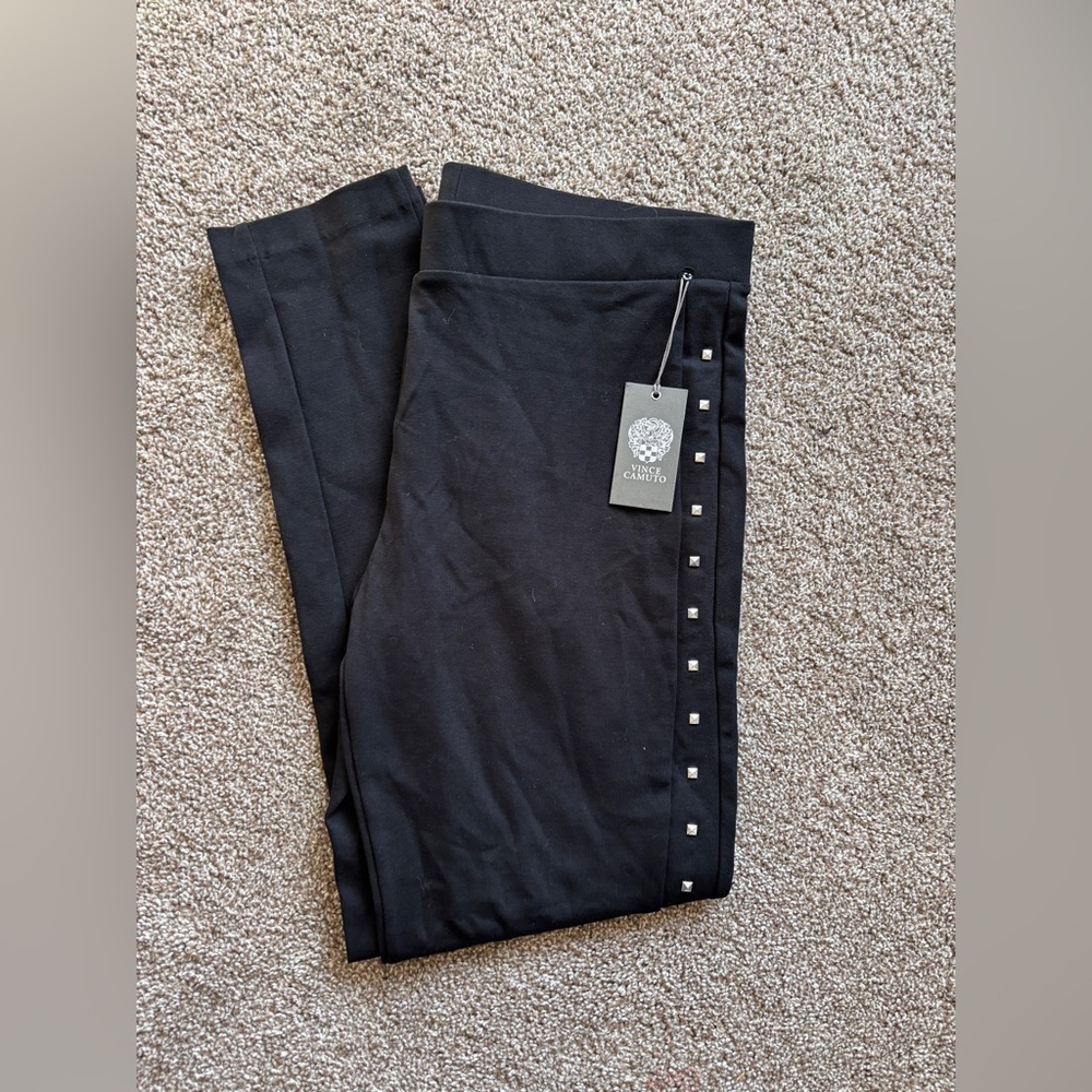 Vince Camuto black pants studded detail